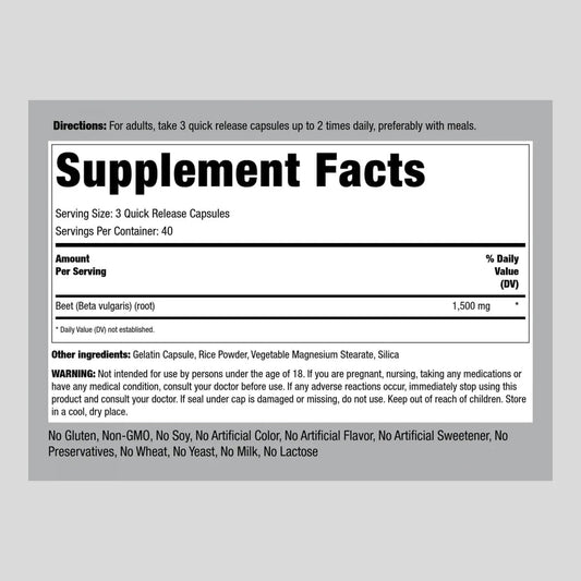Raíz de Remolacha 1500 mg – Piping Rock