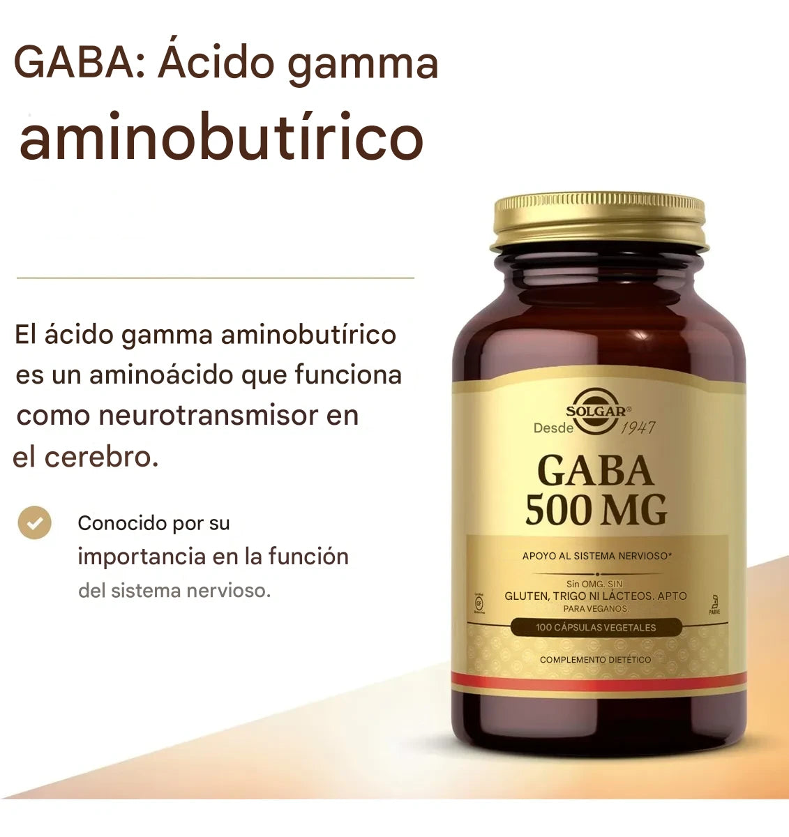 GABA 500 mg – 100 cápsulas vegetales