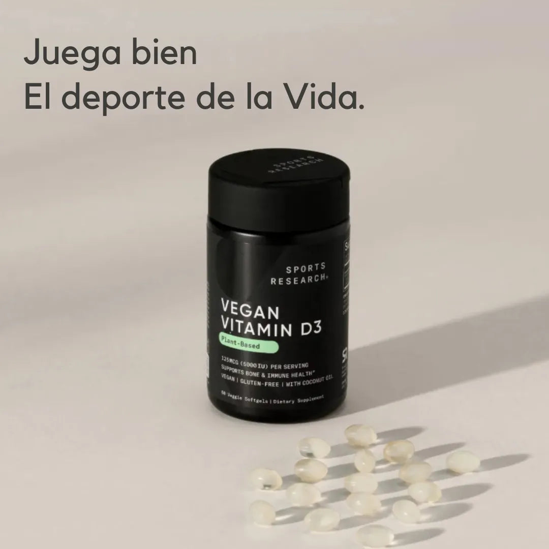 Vitamina D3 Vegana 5000 UI – Sport Research | 60 Cápsulas