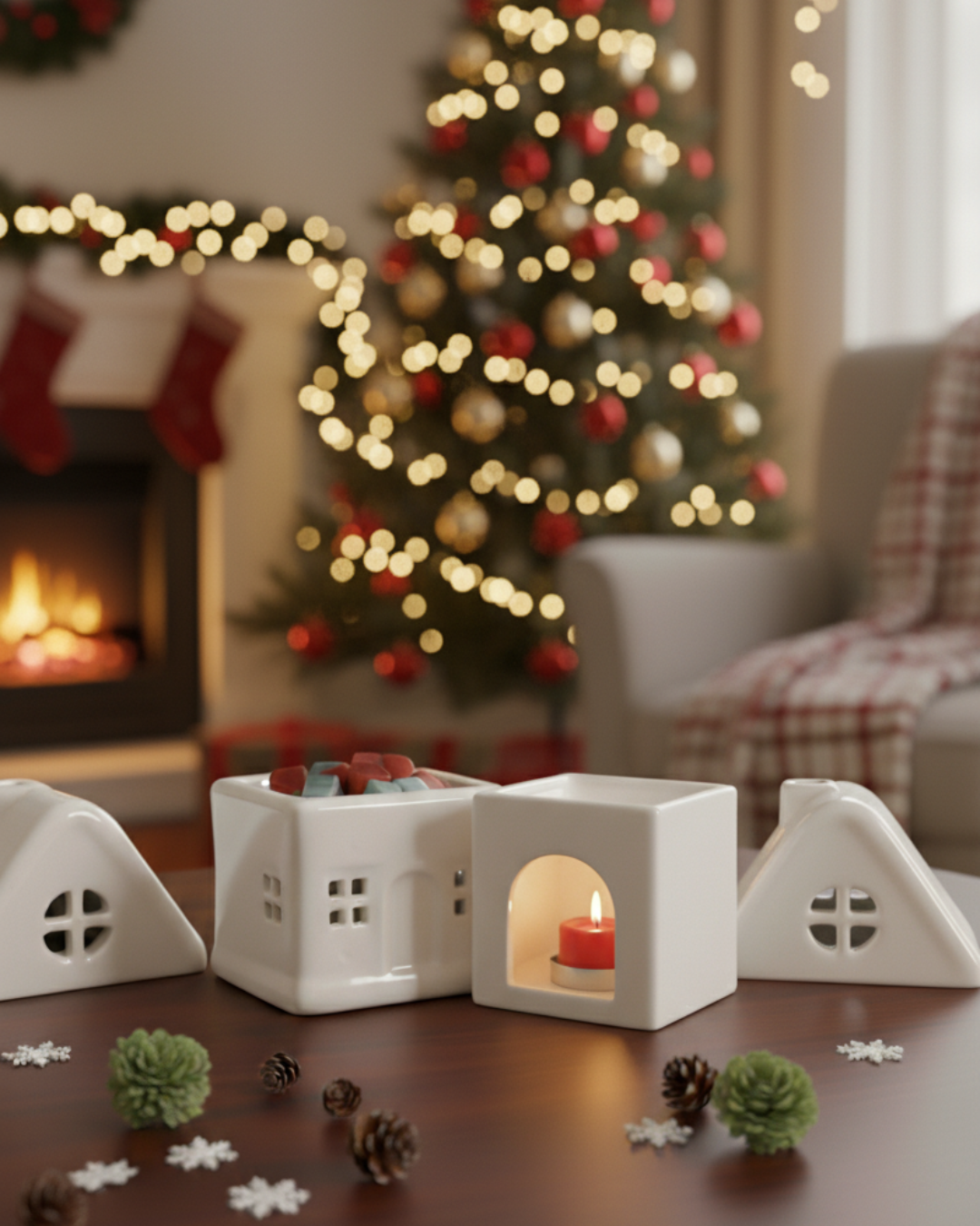 Pebetero Casa navideña