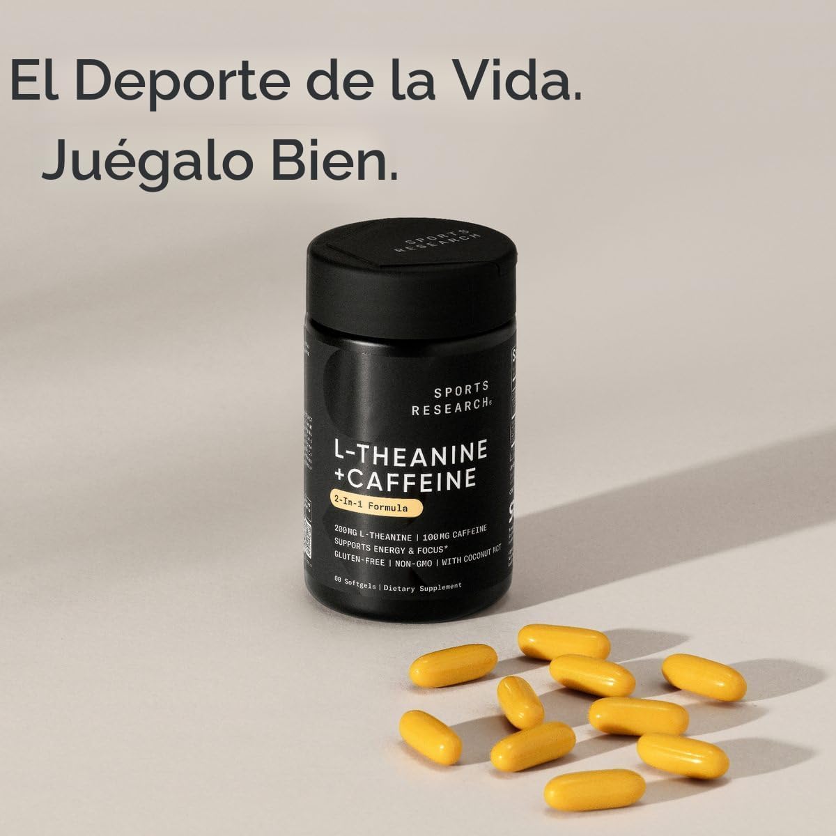 L-Teanina con cafeína y MCT Sports Research
