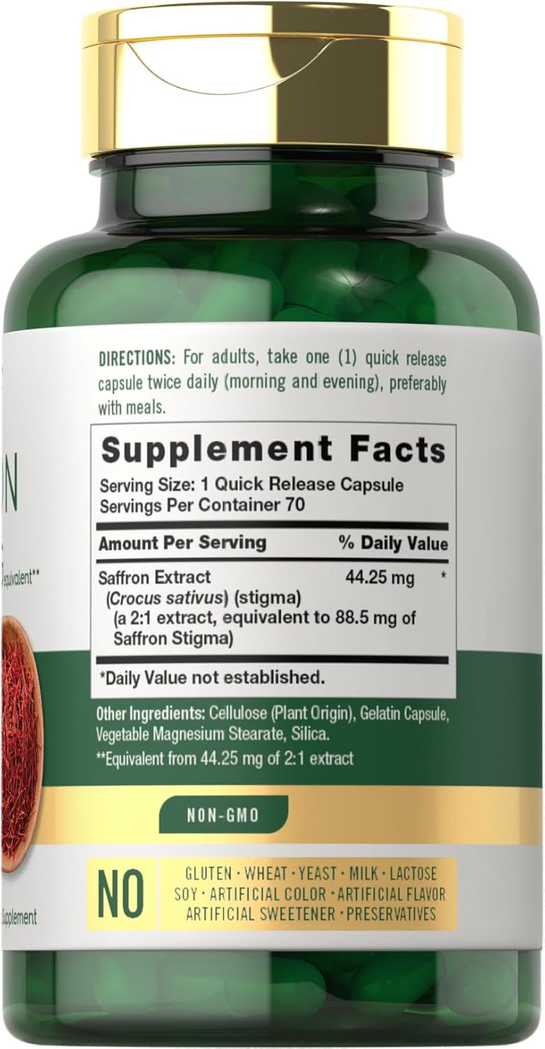 Extracto de azafrán 88.5 mg cápsulas 70 equilibrio emocional