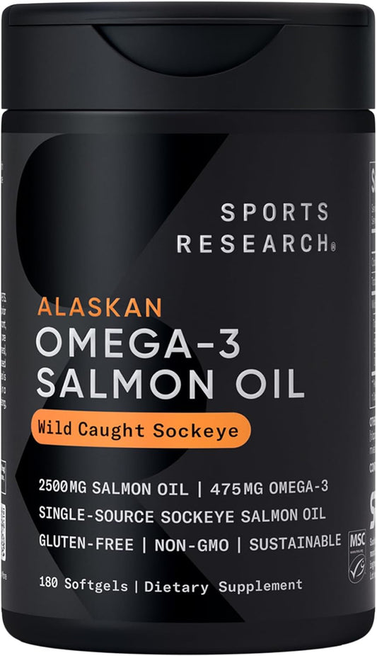 Aceite de salmón 2500 mg Sports Research con EPA y DHA