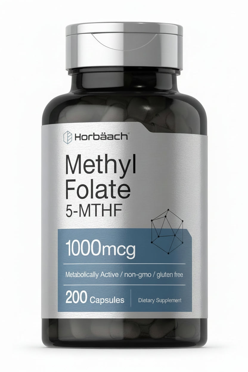 Folato de metilo 1000 mcg 200 cápsulas apoyo metabólico