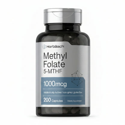 Folato de metilo 1000 mcg 200 cápsulas apoyo metabólico