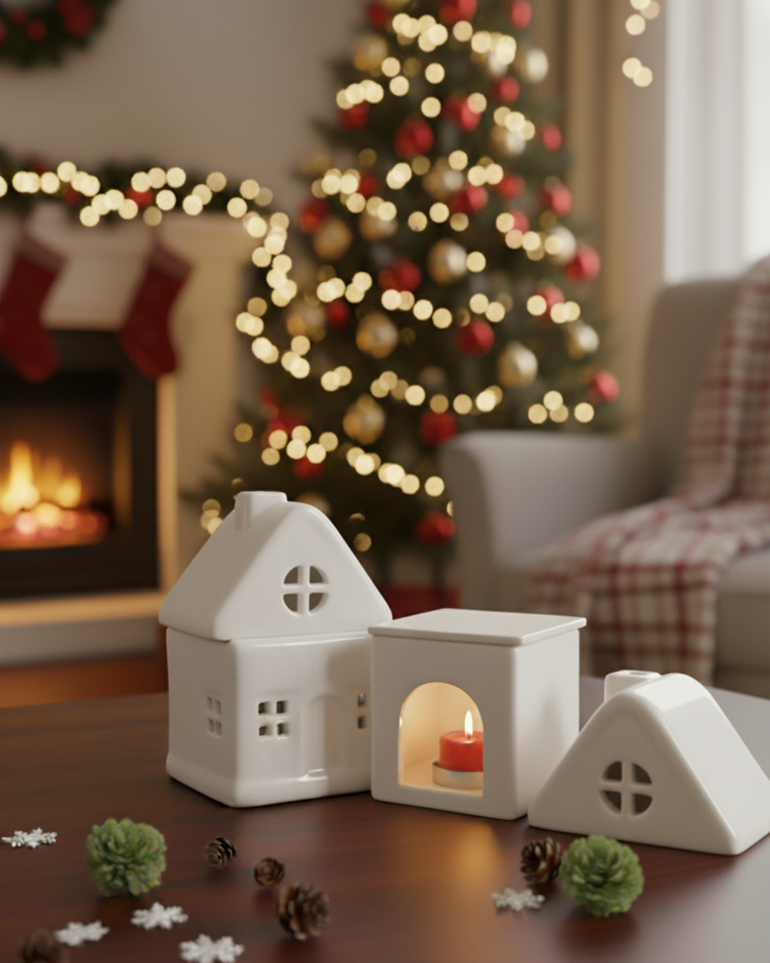 Pebetero Casa navideña