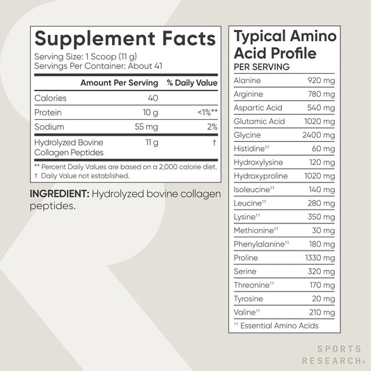 Premium Peptidos De Colageno (16 Onzas), Sports Research