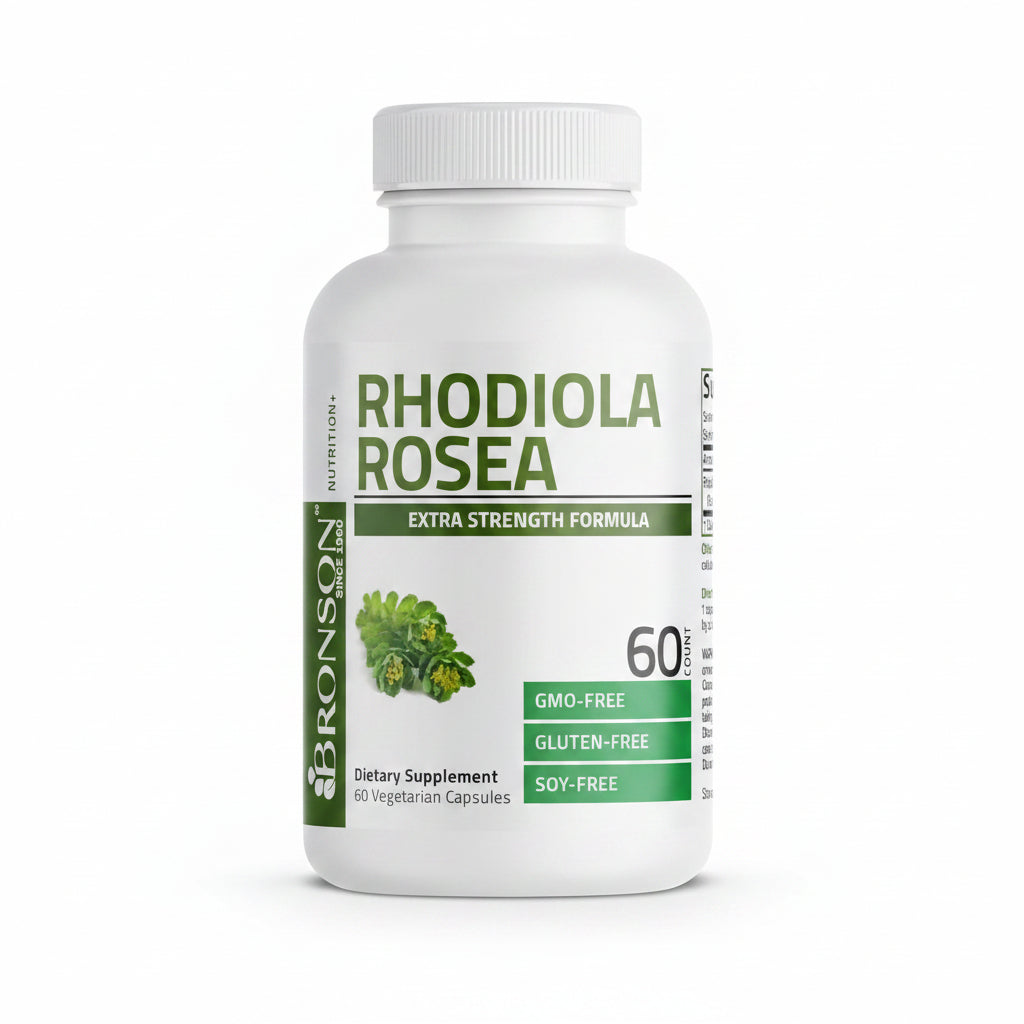 Rhodiola Rosea cápsulas vegetarianas Bronson