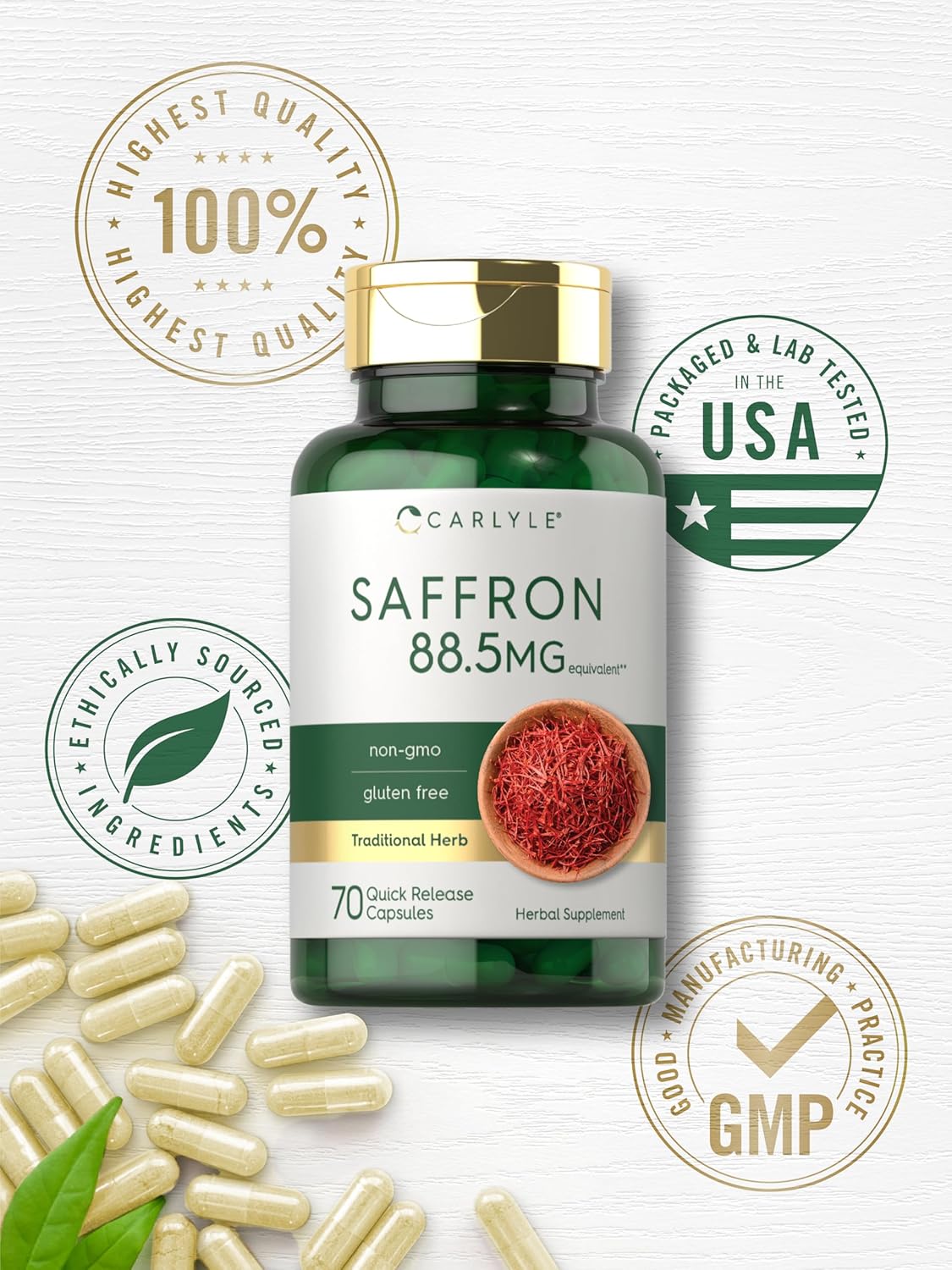 Extracto de azafrán 88.5 mg cápsulas 70 equilibrio emocional