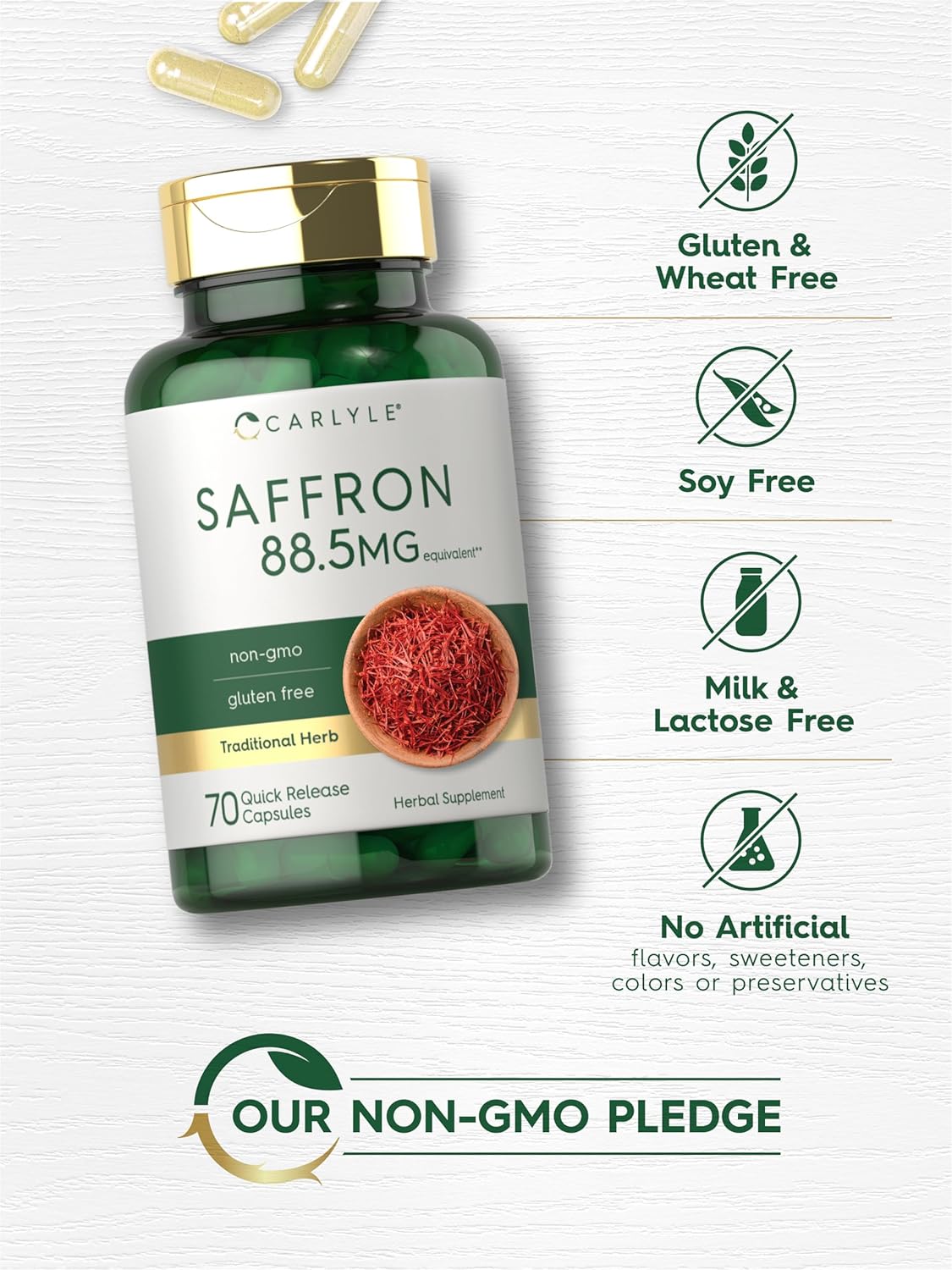 Extracto de azafrán 88.5 mg cápsulas 70 equilibrio emocional