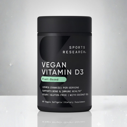 Vitamina D3 Vegana 5000 UI – Sport Research | 60 Cápsulas
