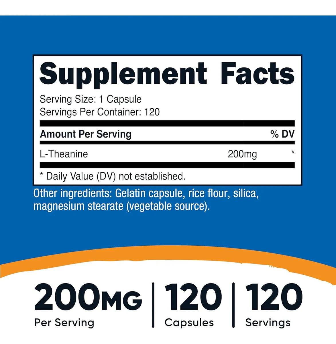 L -Teanina 200 mg – 120 Cápsulas Doble Fuerza