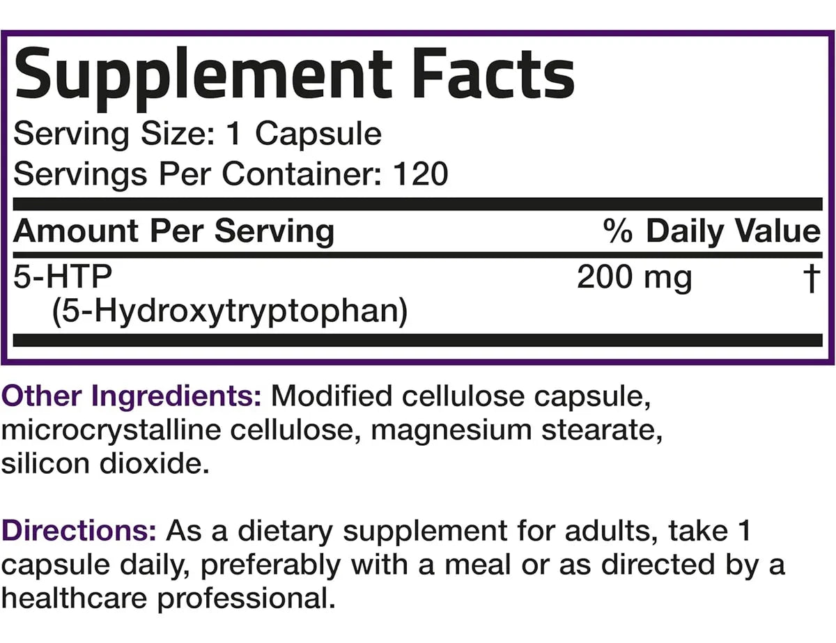 5-HTP Bronson 200 mg – 120 Cápsulas Vegetarianas
