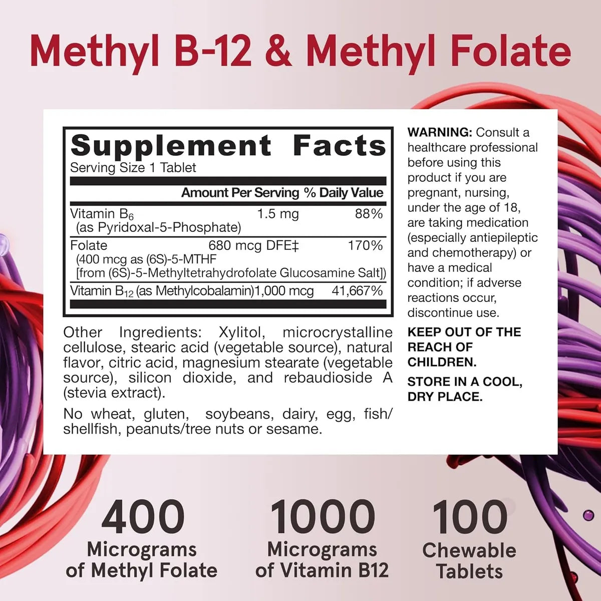 Metilo B12/ Folato Vitamina Jarrow