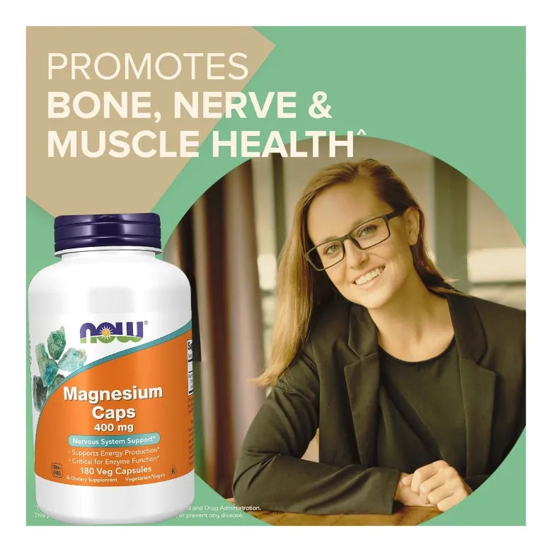 Magnesio 400 mg cápsulas soporte muscular y nervioso