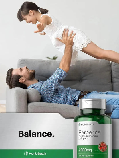 Berberina 1200 mg 120 cápsulas veganas pack 3 metabolismo