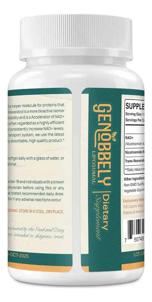 Nad 800 mg liposomal pack 3 apoyo energético celular