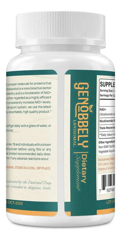 Nad 800 mg liposomal pack 3 apoyo energético celular