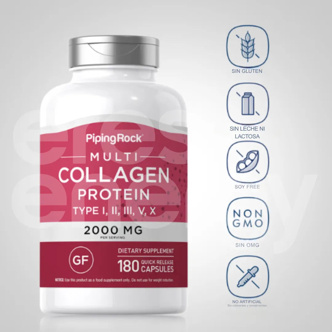 Multi colágeno 2000 mg 180 cápsulas soporte piel articulaciones