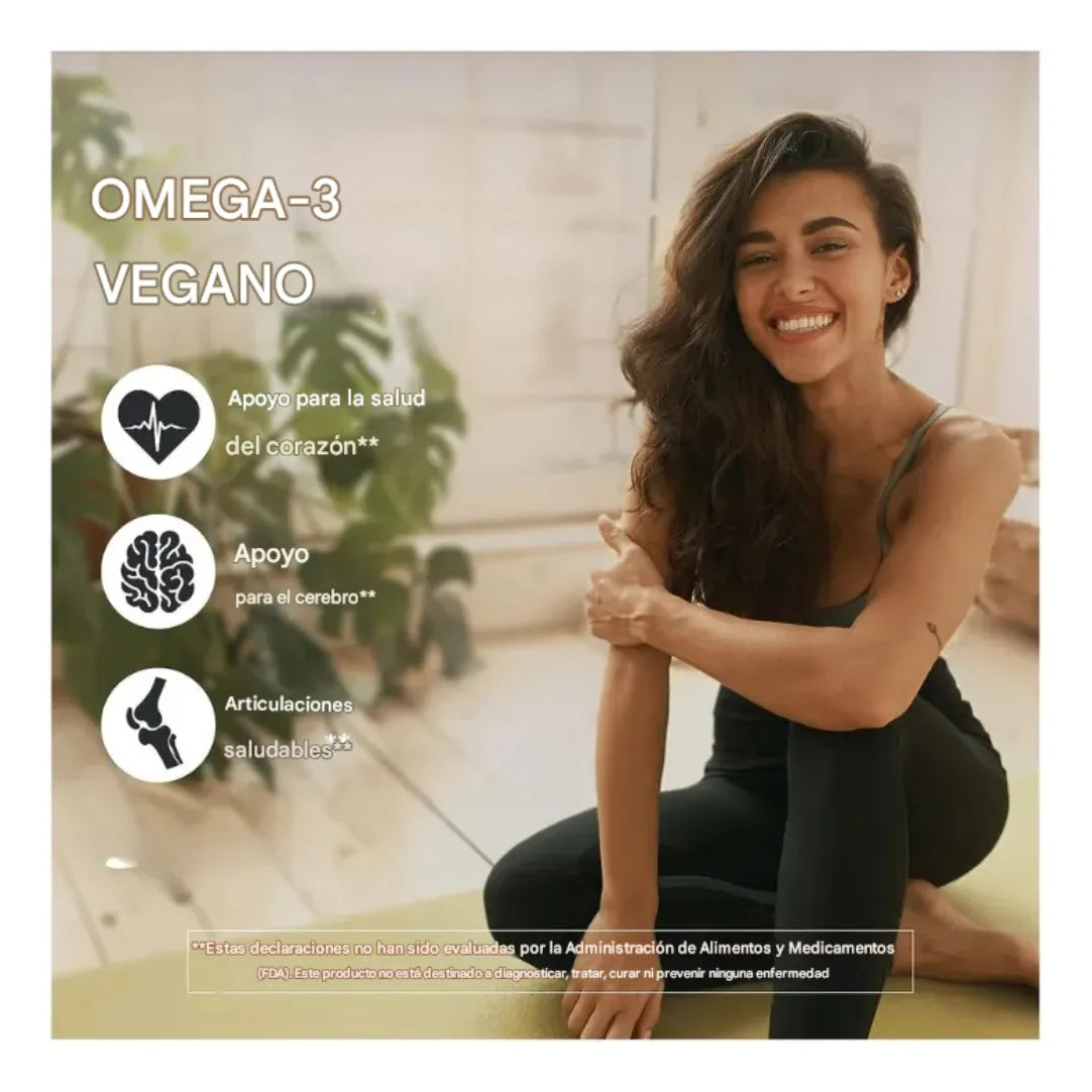 Omega 3 vegano dha dpa 630 mg pack 3 apoyo cerebral