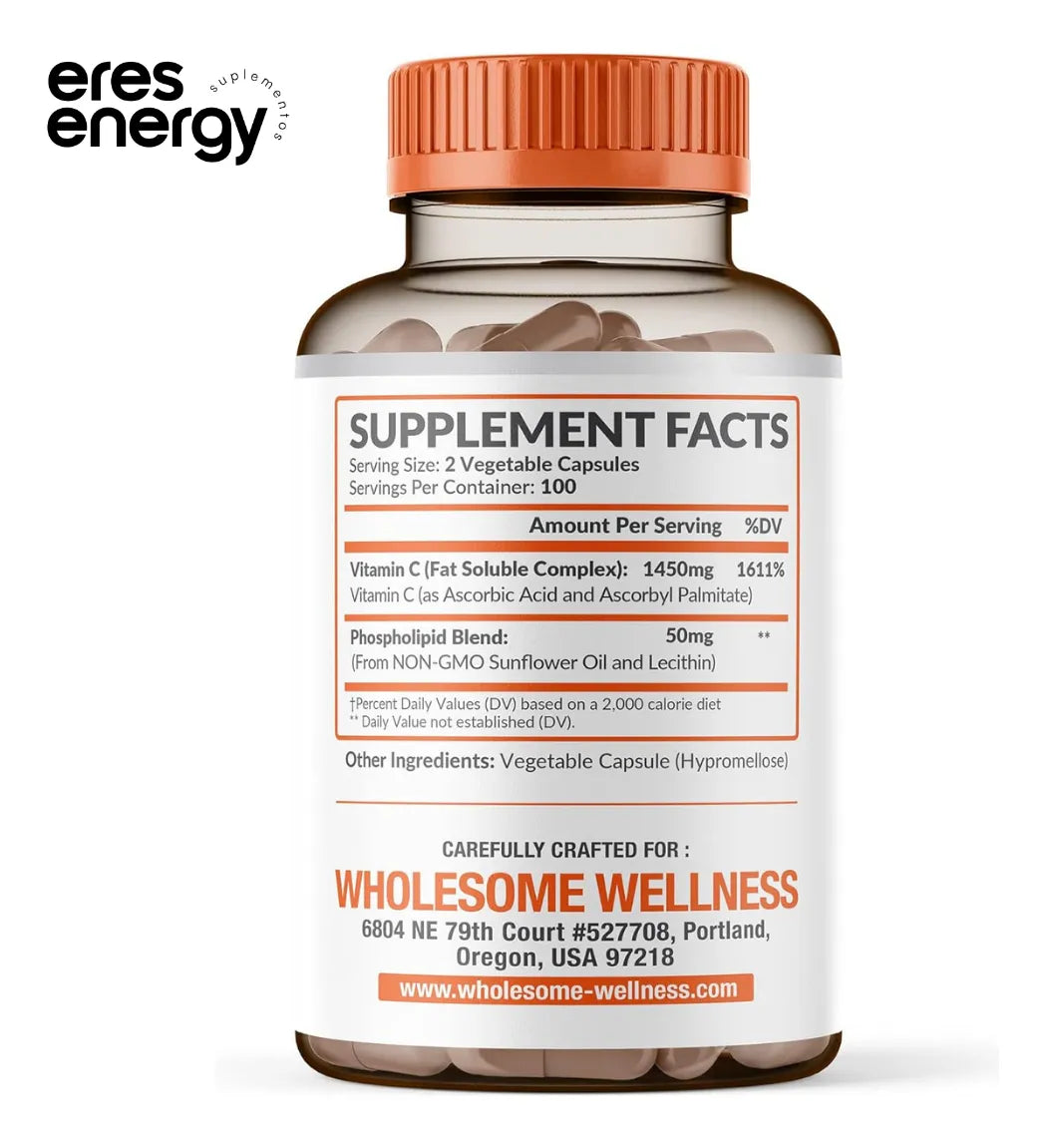 Vitamina C 1000 mg – Wholesome | 180 Cápsulas