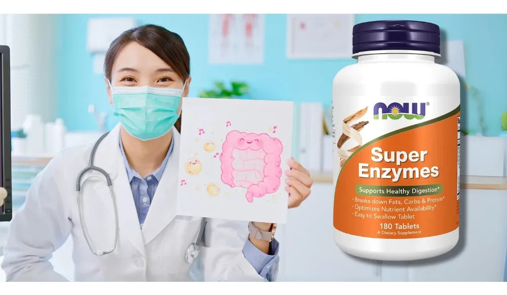 Now Super Enzymas Digestivas 180 Capsulas