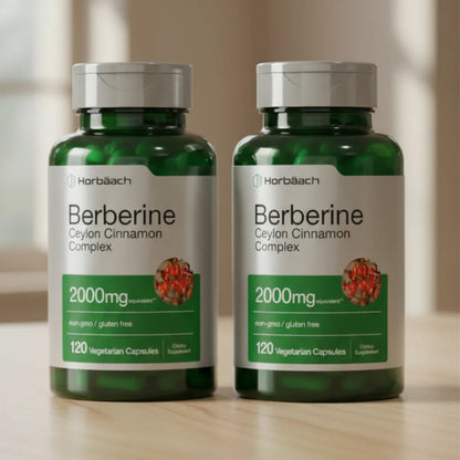 berberina 1200 mg 120 cápsulas veganas pack 2 metabolismo