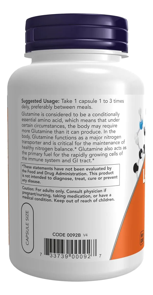 L- Glutamina (500 G) 100% Glutamina Pura