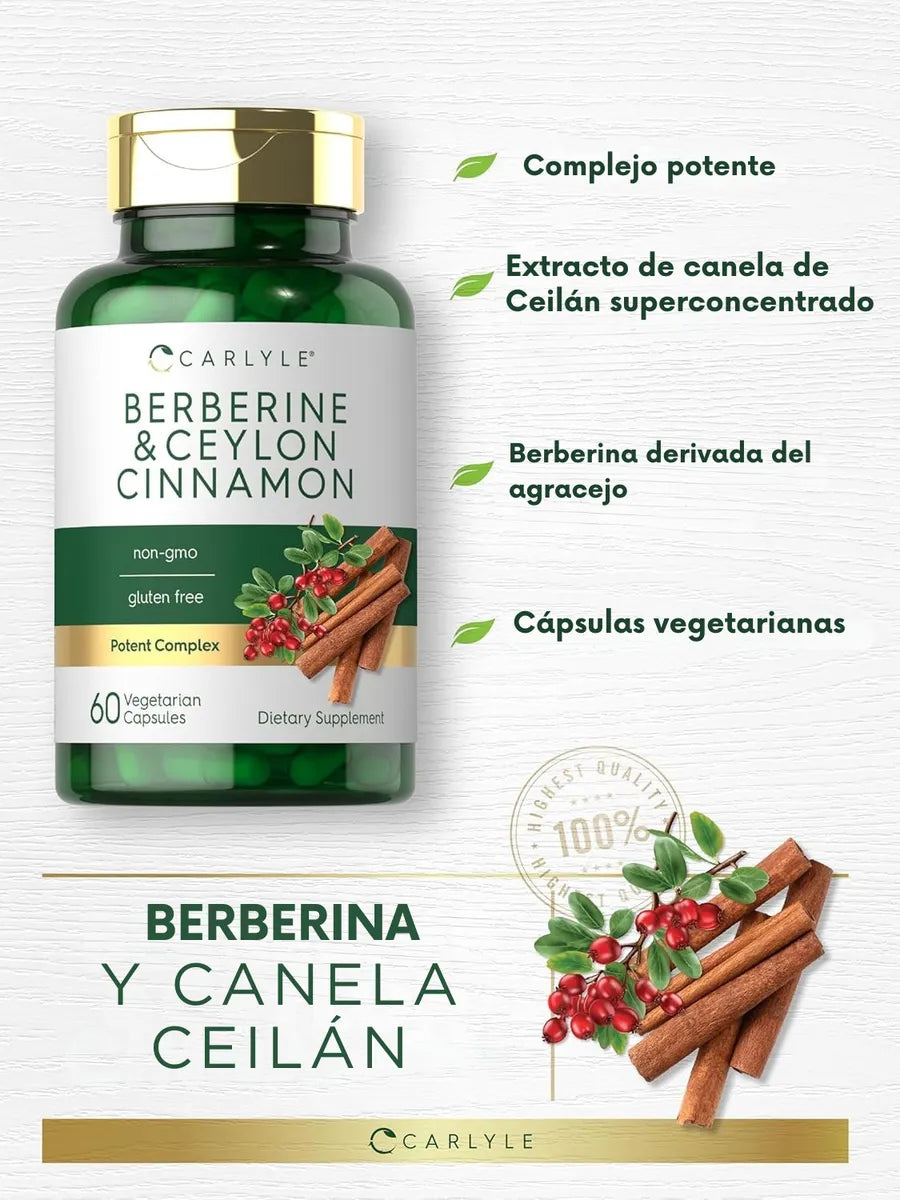 Berberina Con Canela 2000mg Carlyle