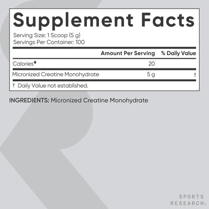 Creatina Monohidrato 500 mg – Sport Research