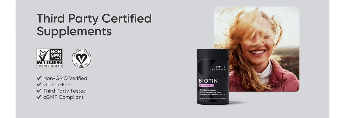 Sports Research Biotina + Aceite de Coco Orgánico