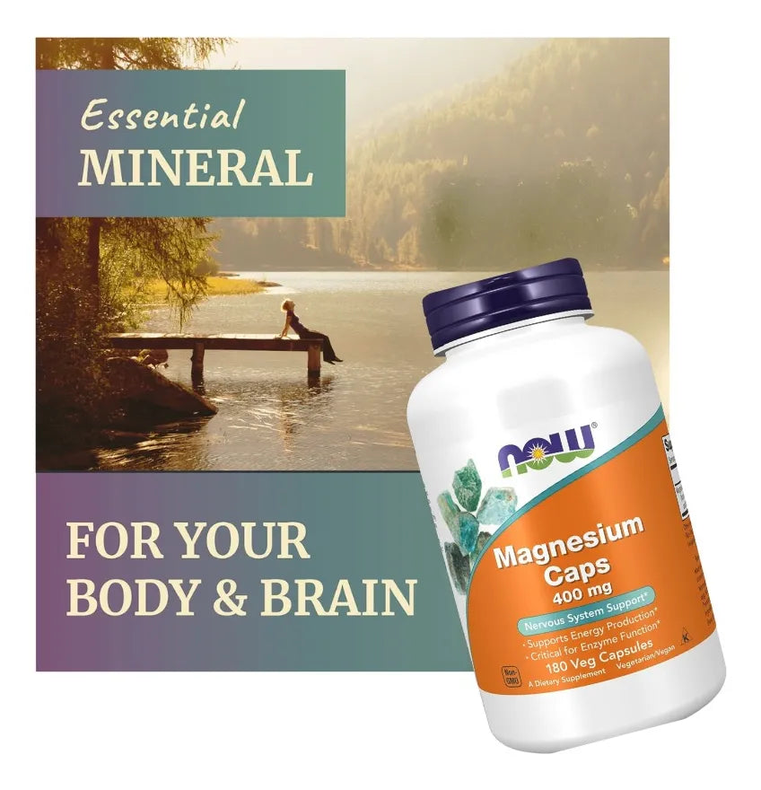 Magnesio 400 mg cápsulas soporte muscular y nervioso