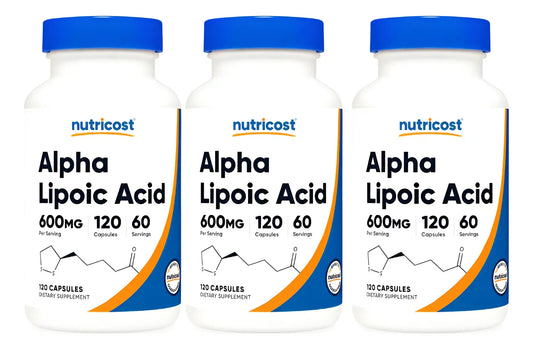 Ácido alfa lipoico 600 mg pack 3 apoyo antioxidante