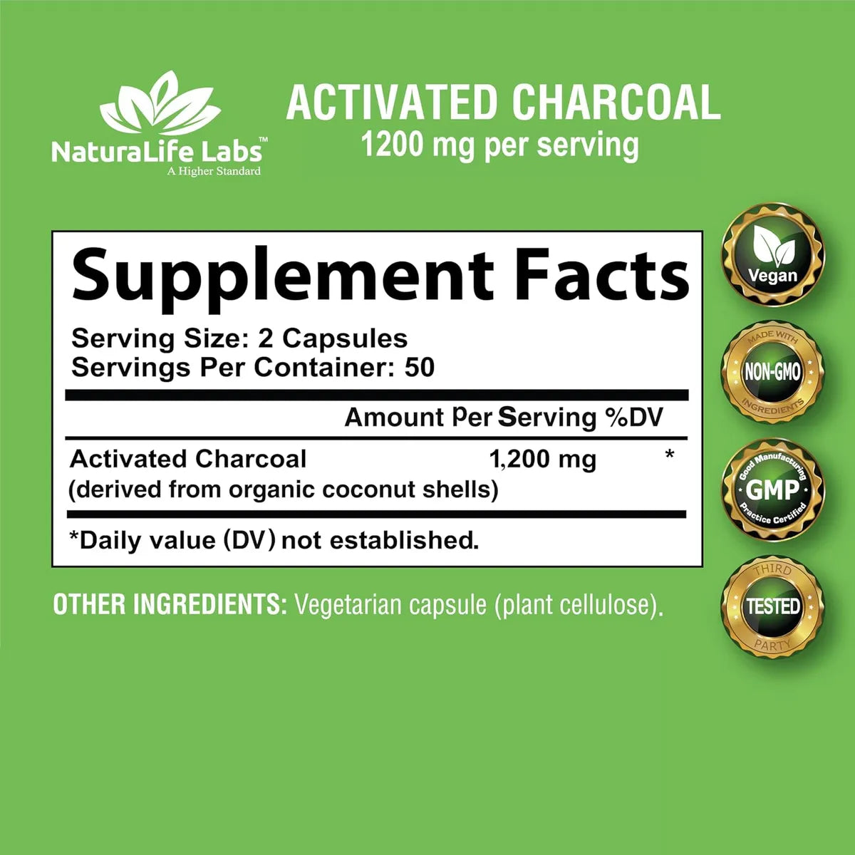 Carbón Activado – Natural Labs | Cápsulas