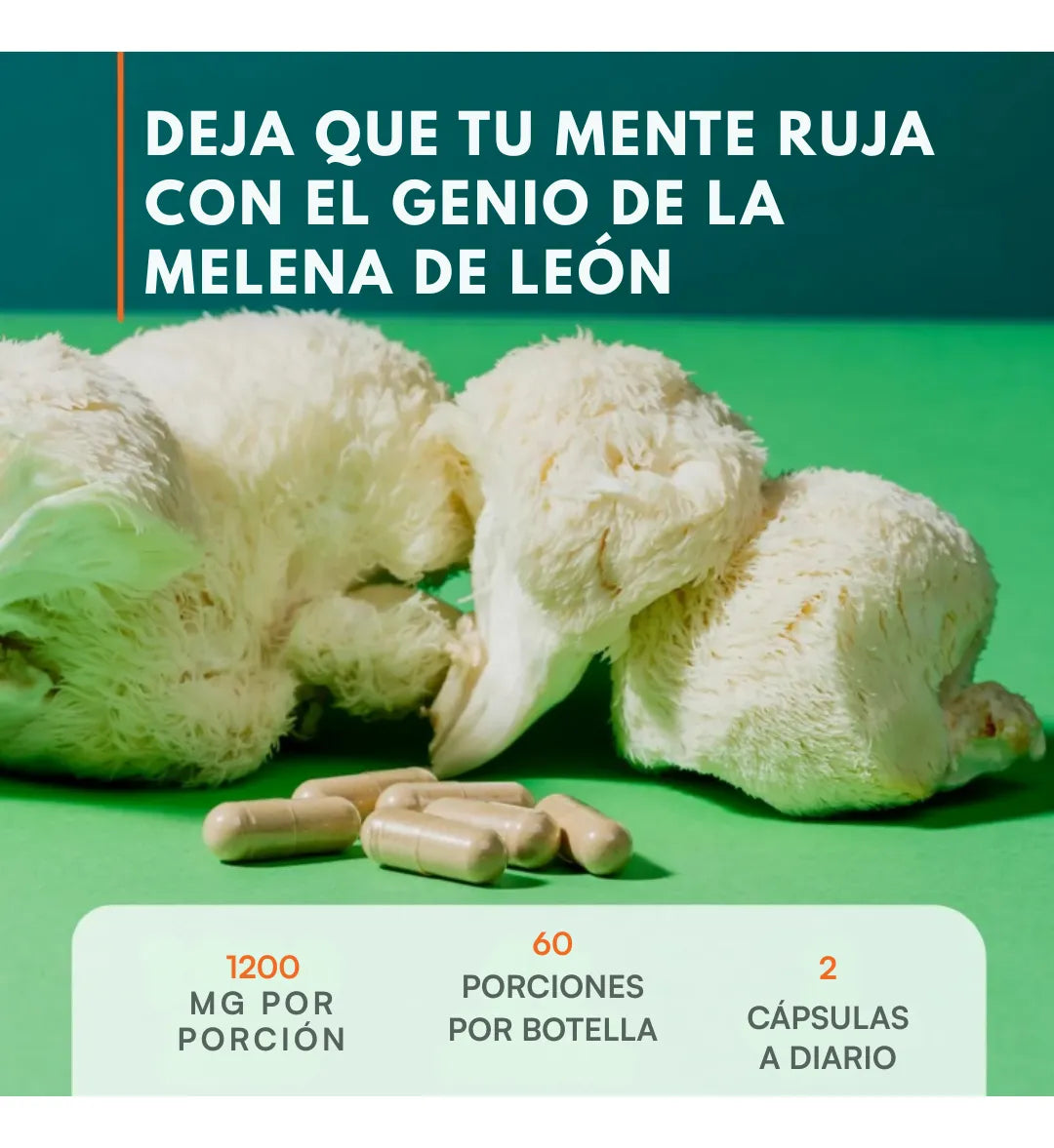 Melena de León – 120 Cápsulas Veganas | The Genius Brand