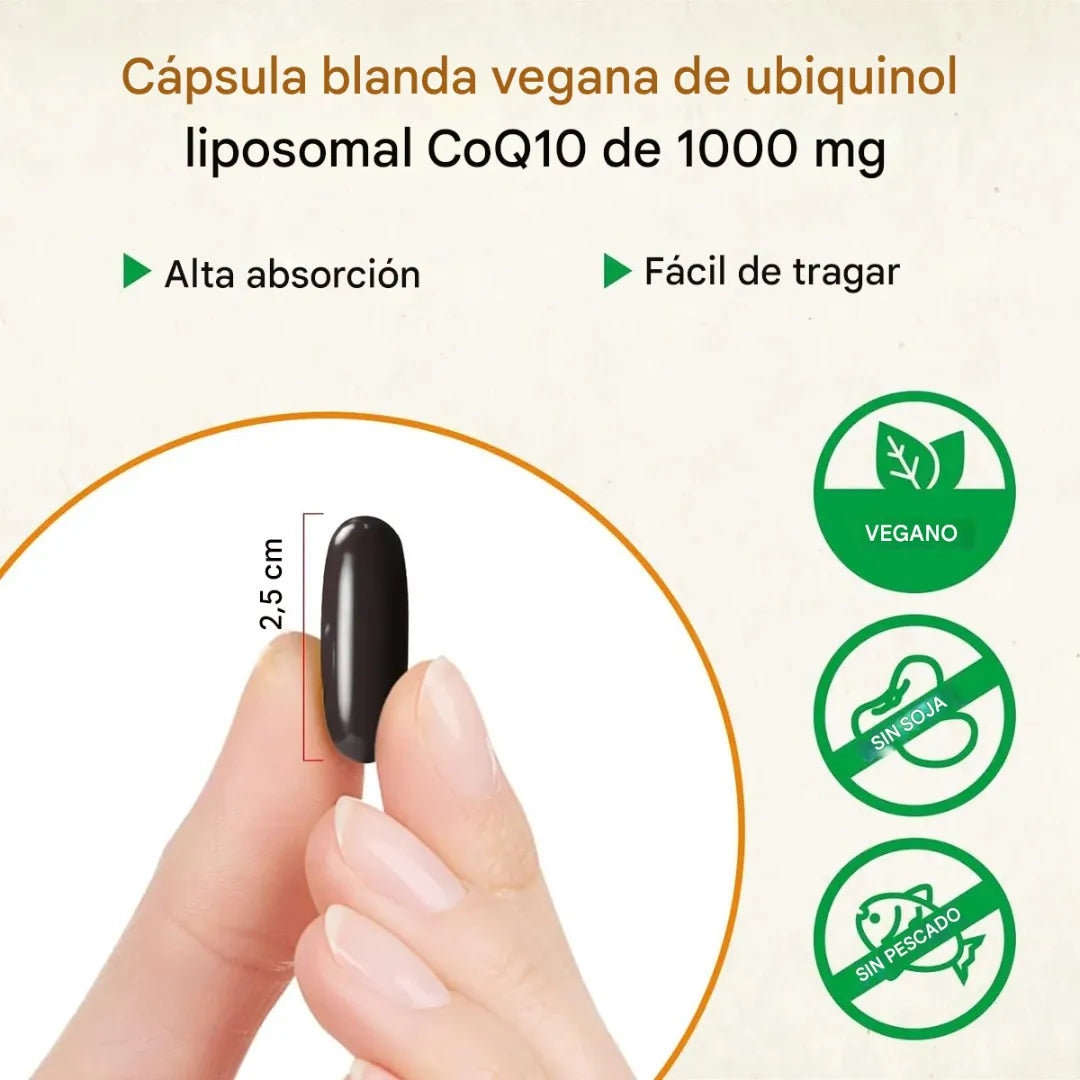 Coenzima q10 1000 mg liposomal pack 2 apoyo energético