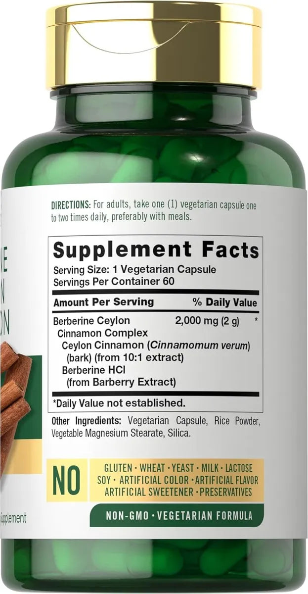 Berberina Con Canela 2000mg Carlyle