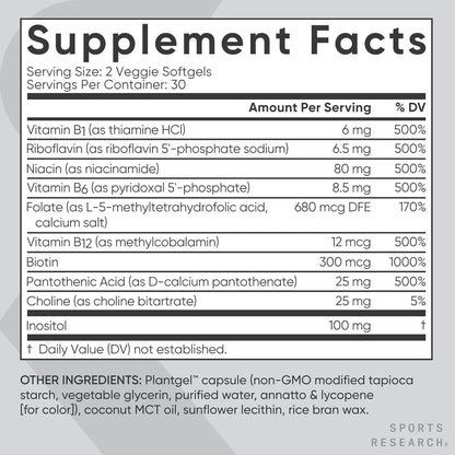 Complejo de Vitamina B Vegano – Sport Research