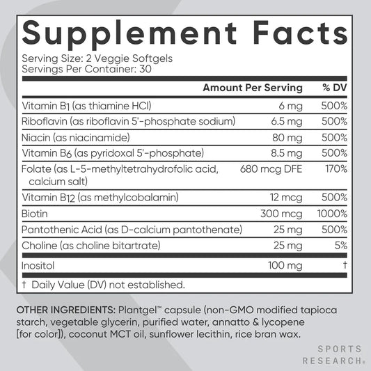 Complejo de Vitamina B Vegano – Sport Research