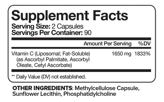 Vitamina C Liposomal 1650 mg – Nutrivein