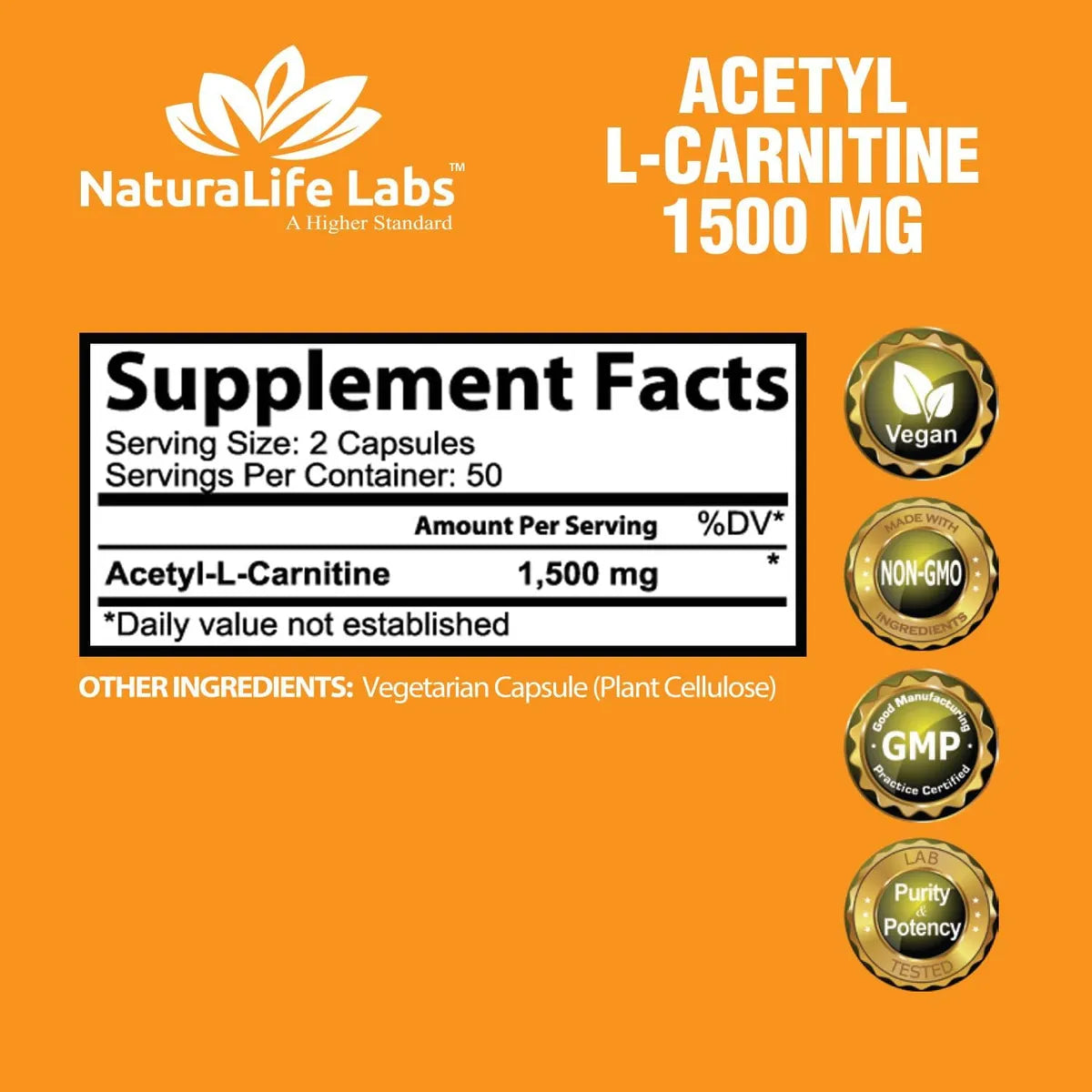 Acetil L-Carnitina Vegana – NaturaLife Labs