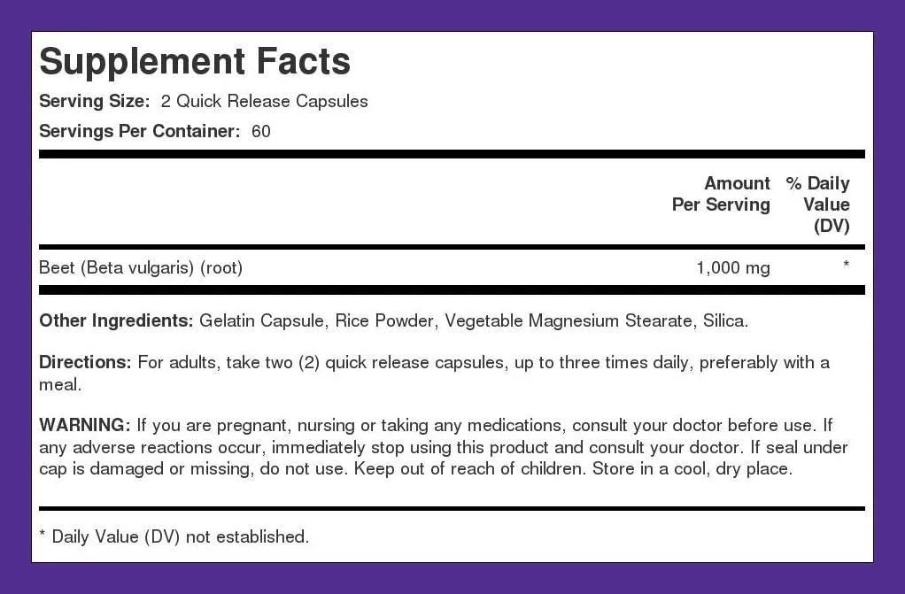 Raíz de Remolacha 1500 mg – Piping Rock