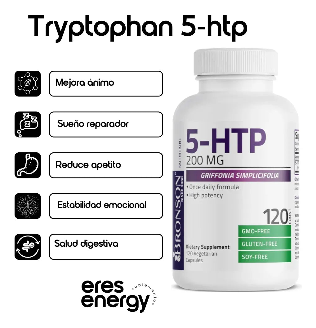 5-HTP Bronson 200 mg – 120 Cápsulas Vegetarianas