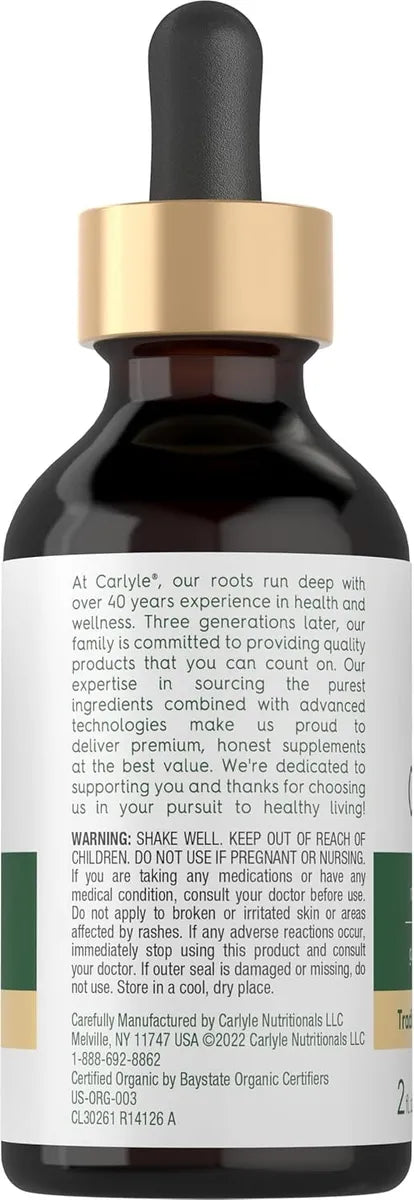 Aceite de orégano orgánico líquido gotas apoyo inmune