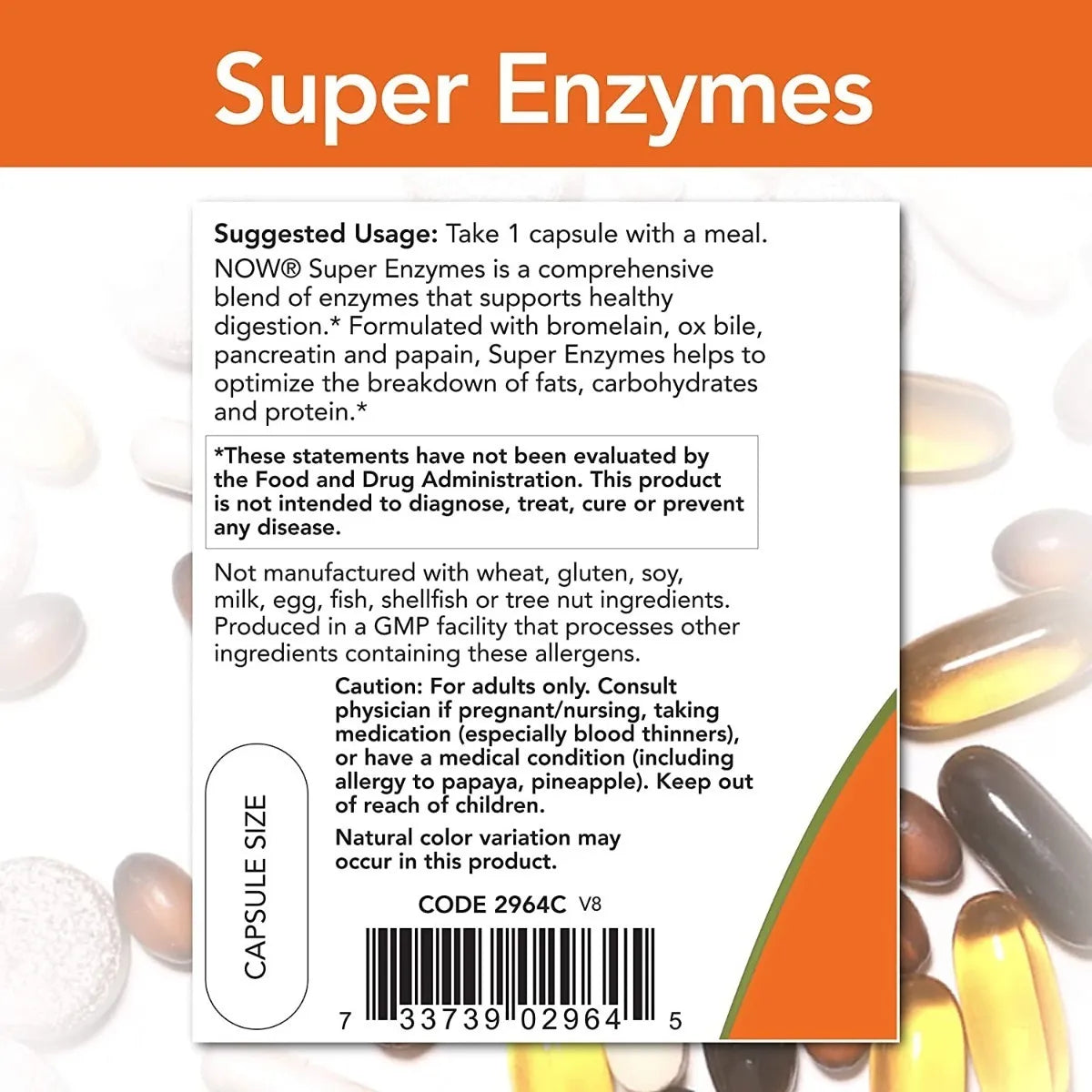 Now Super Enzymas Digestivas 180 Capsulas