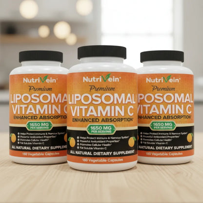 Vitamina c liposomal 1650 mg pack 3 apoyo inmune