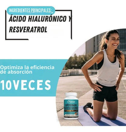 Glutatión Liposomal con Ácido Hialurónico y Resveratrol