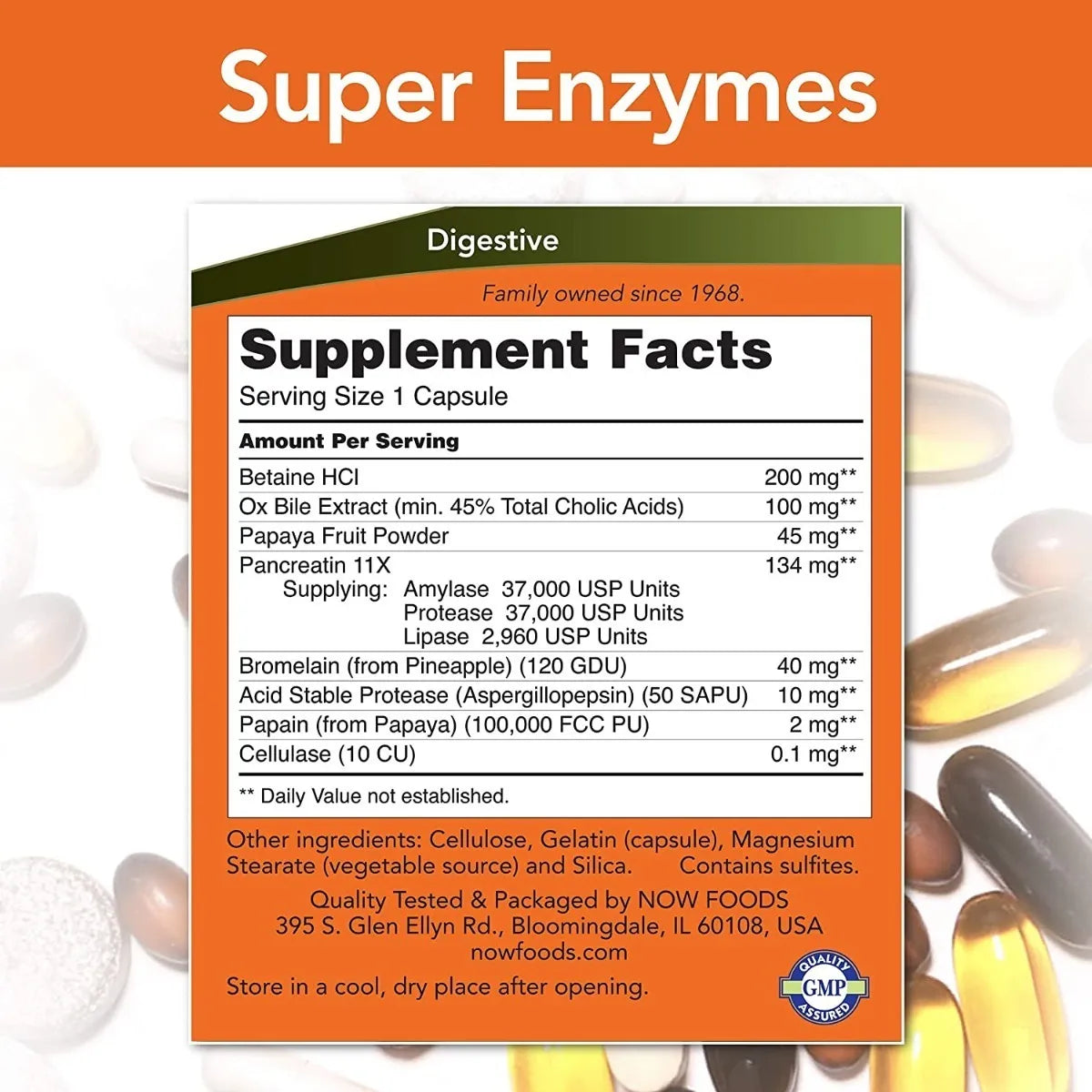 Now Super Enzymas Digestivas 180 Capsulas