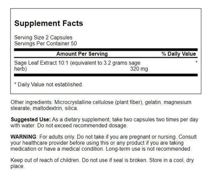 Extracto de Salvia – Suplemento Herbal Swanson