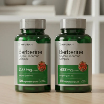 berberina 1200 mg 120 cápsulas veganas pack 2 metabolismo
